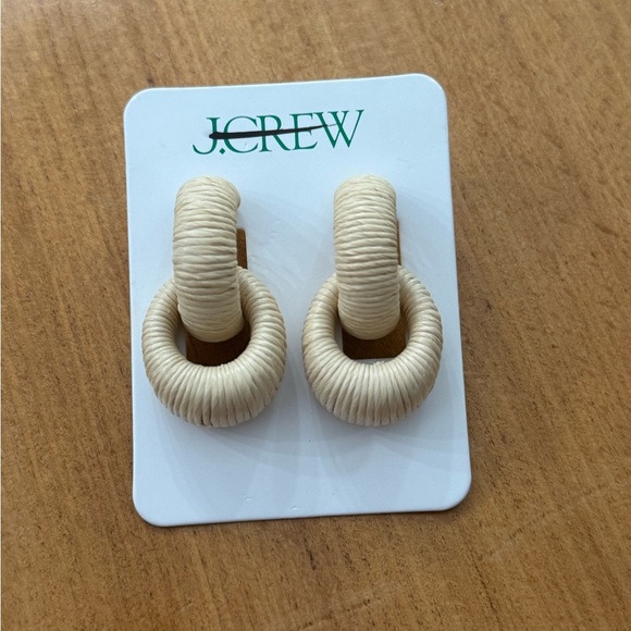 NWT JCREW Woven chainlink earrings - Picture 3 of 4